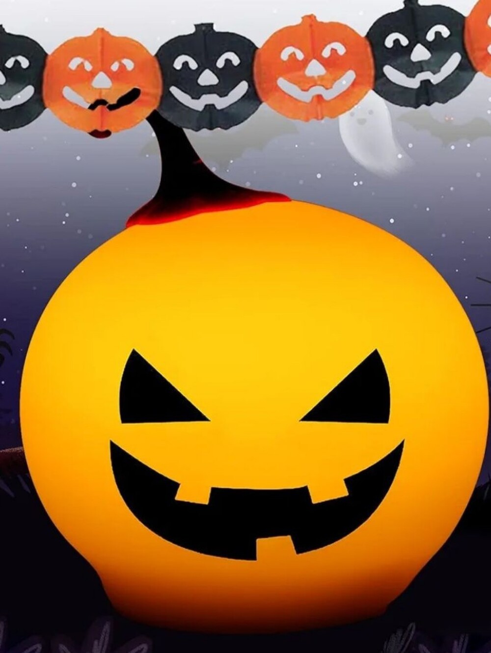 Pumpkin Night Light, Touch Control